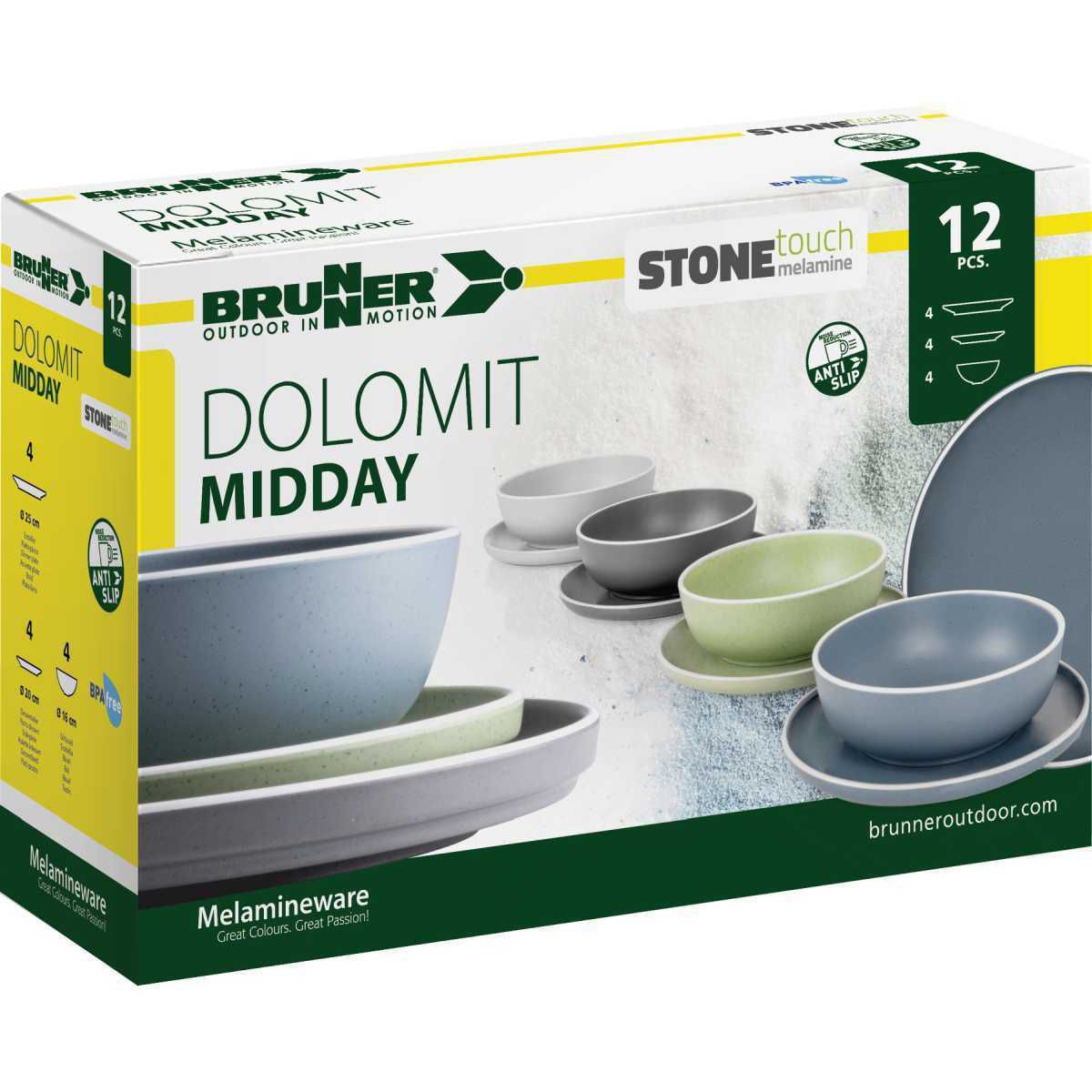 BRUNNER Midday Dolomit Geschirrset grau 12-tlg - 0830148N.C20