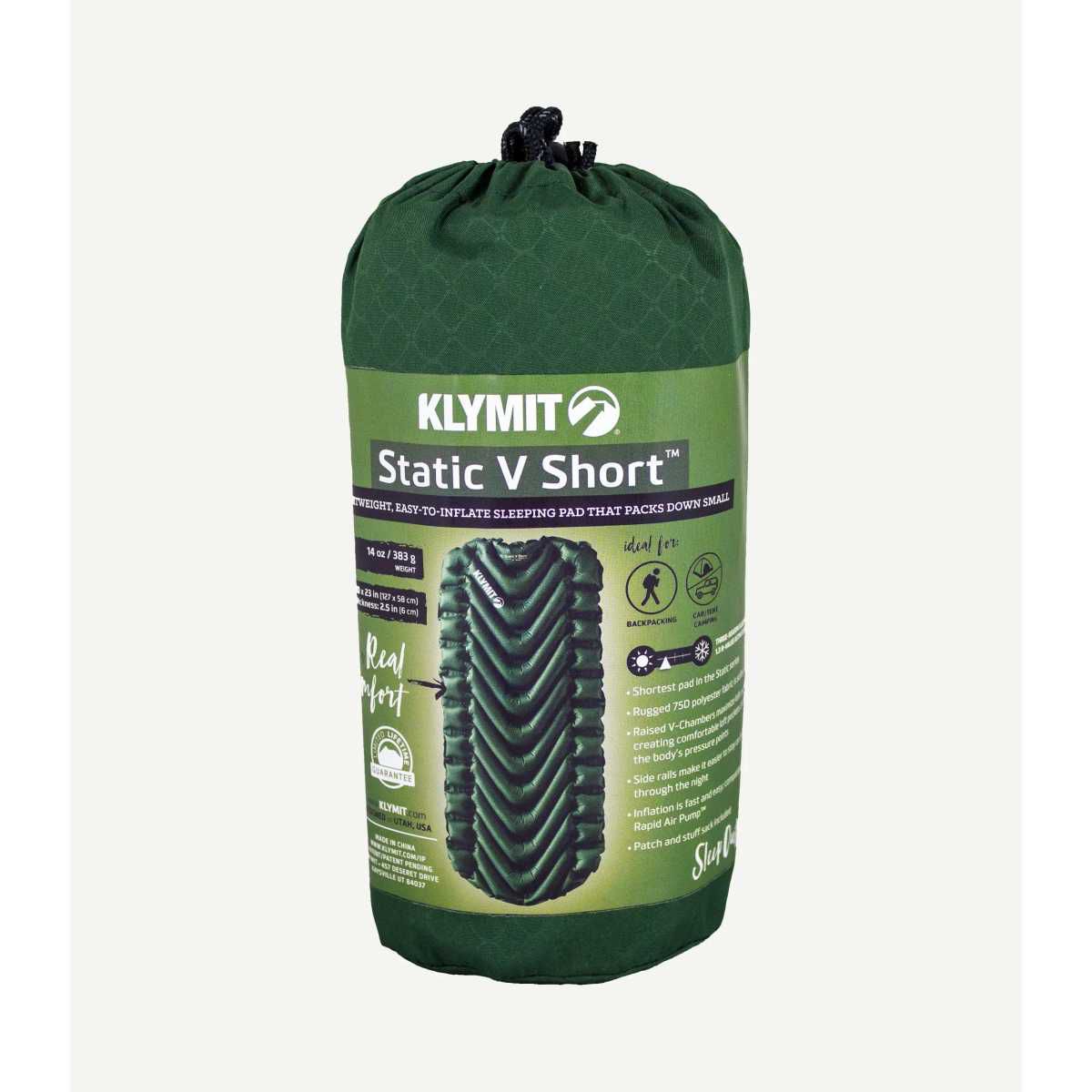 KLYMIT STATIC V Short Isomatte Dunkelgruen - 06SJGR02A