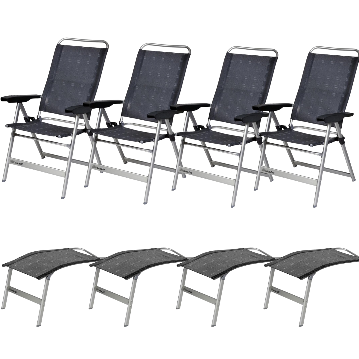 DUKDALF Stuhl Dynamic anthrazit - Beinauflagen 4er-Set - 41-00-0677-4 41-08-0677.4
