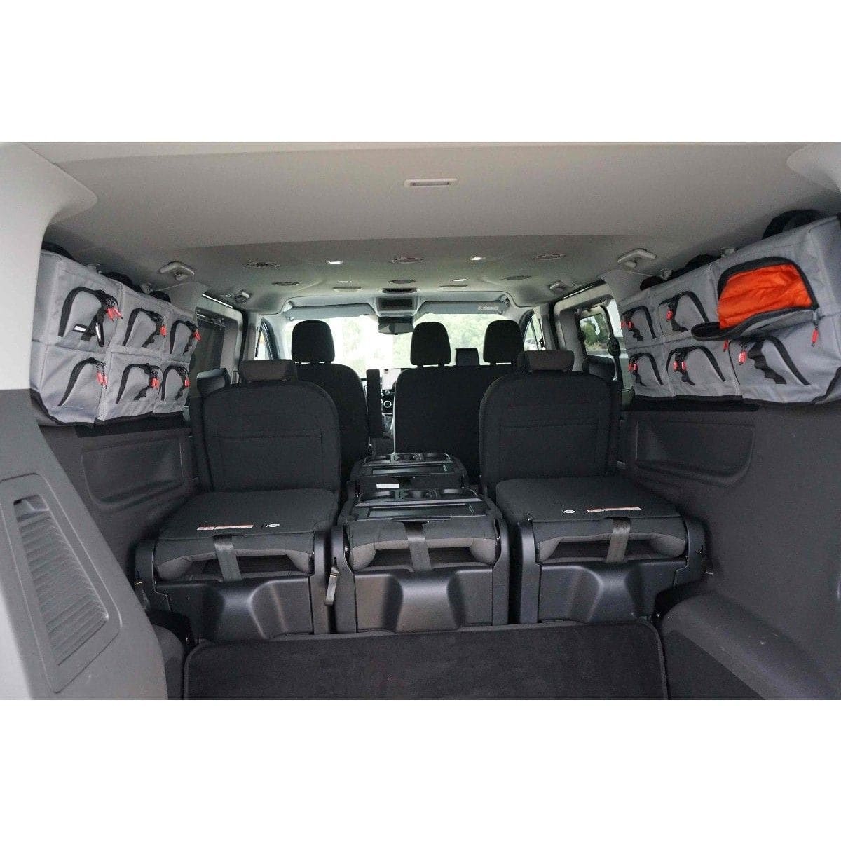 Fenstertaschen-Set FELLEISEN 3x Fenstertaschen fuer Ford Tourneo Custom L2 2012–2023- Fahrerseite- Hellgrau- ohne Thermomatte TST 0102 31-A