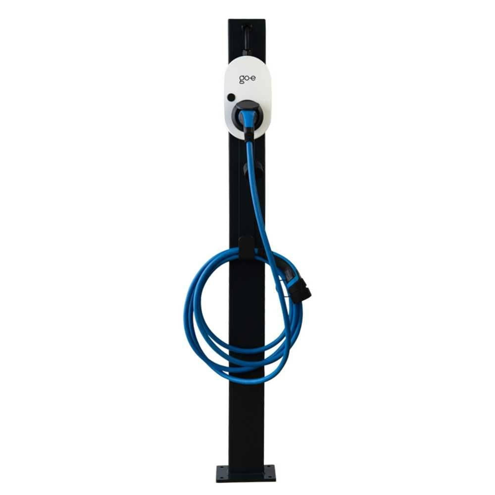 go-e Standfuss MB anthrazit mit Kabelhalterung fuer go-e Charger Gemini - CH-20-20-02