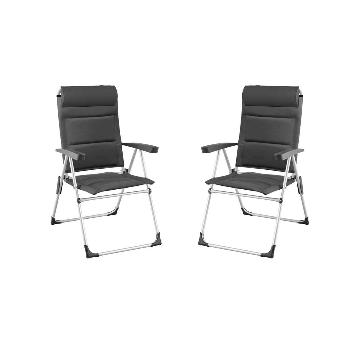 BRUNNER Campingstuhl ARAVEL CAMPER Dunkelgrau 2er-Set - 0404093N.C25