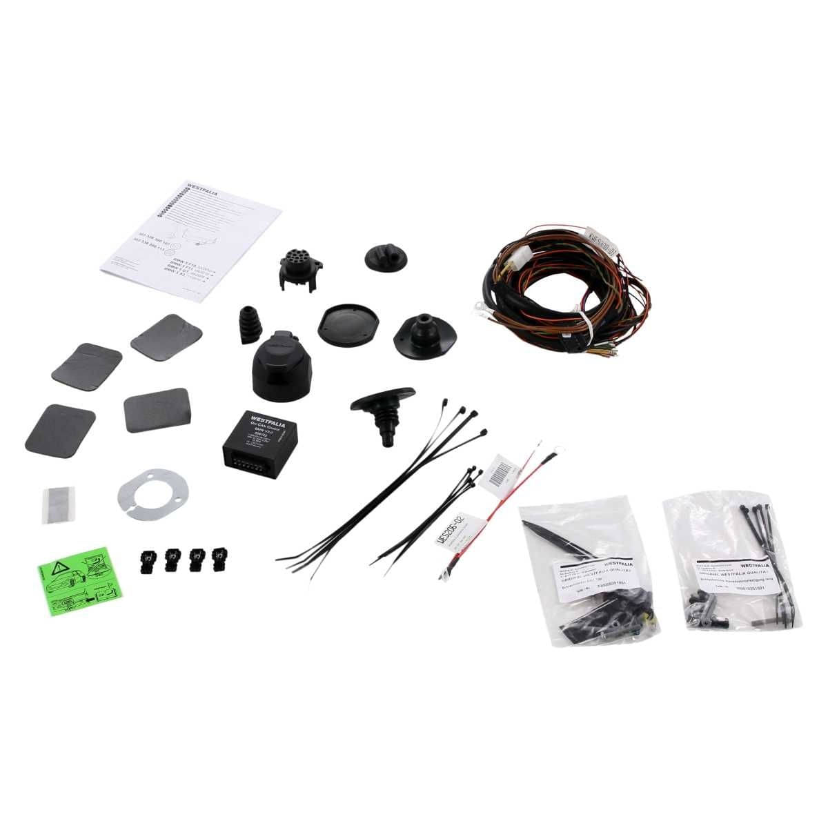 Westfalia Abnehmbare Anhaengerkupplung fuer BMW 5er Limousine-Touring -F10-F11- -BJ 03-2010-07-2013- - im Set mit 13-pol. fahrzeugspezifischem Elektrosatz - 303338900113