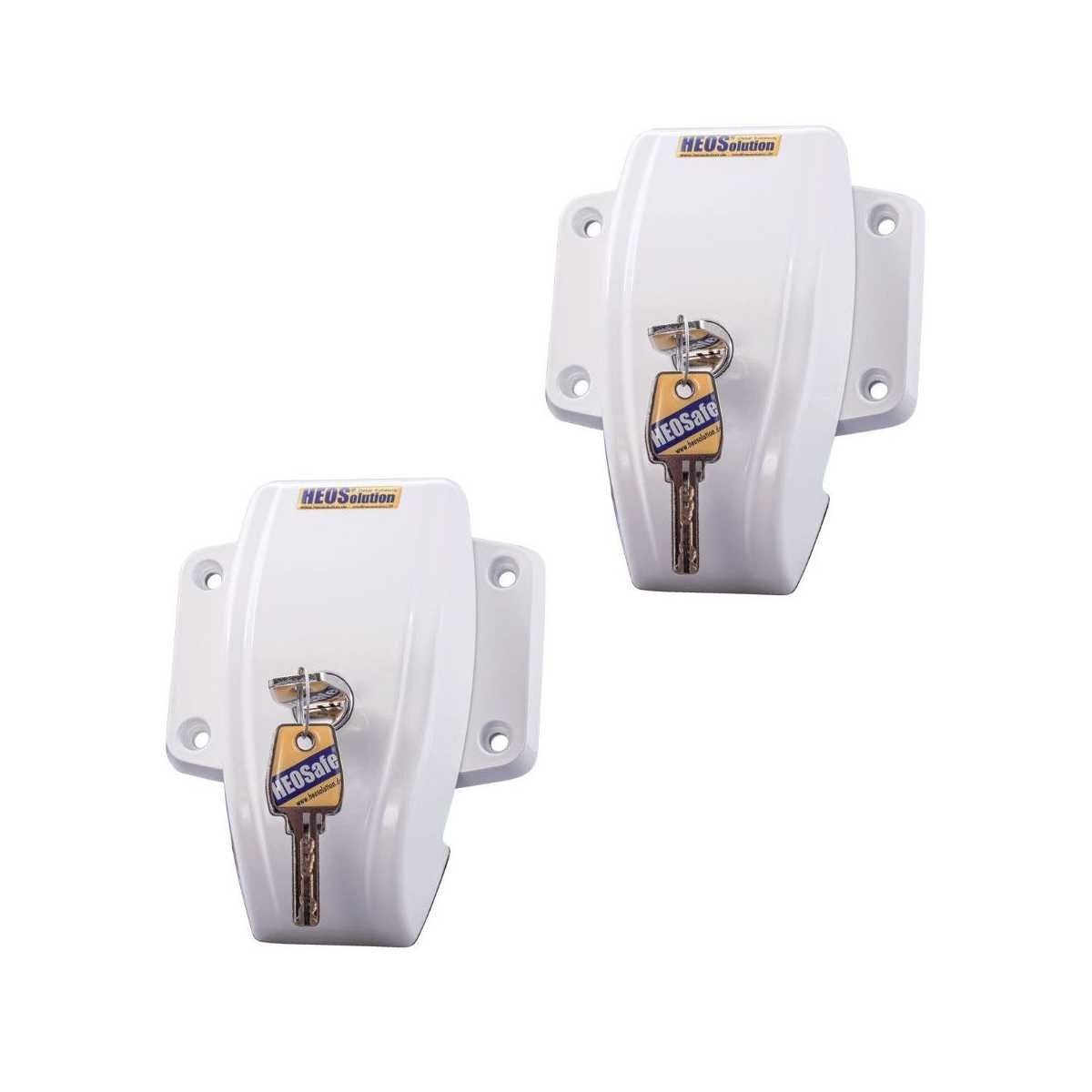 HEOSolution HEOSafe Van Security Spezialschloss Weiss 2er-Set Gleichschliessend - 1760-2W