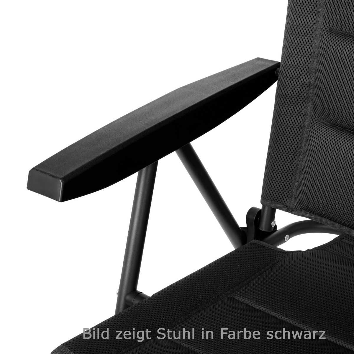 BRUNNER Campingstuhl SKYE 3D RT Grau 2er-Set - Rolltisch TITANIUM AXIA 2 104x62 cm - 0404060N.C06 0406097N