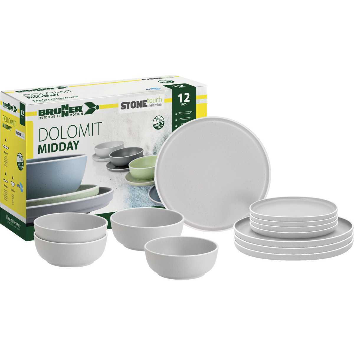 BRUNNER Midday Dolomit Geschirrset weiss 12-tlg - 0830148N.C00