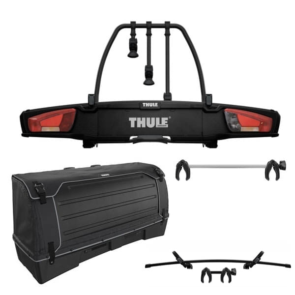 THULE 939 VeloSpace XT 3 Fahrradtraeger black Set inkl. 9383 Heckbox 93811 Erweiterung