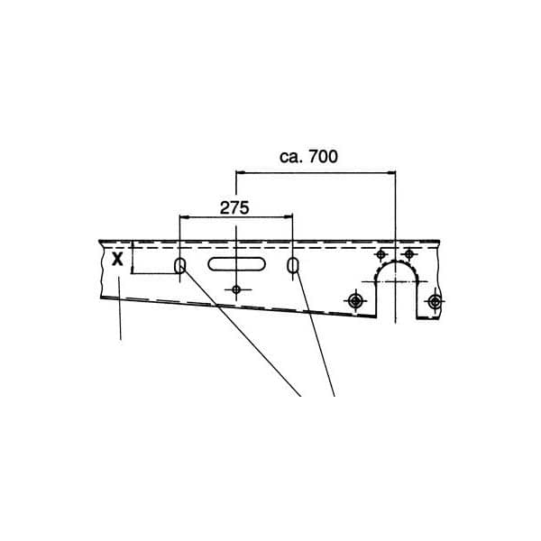 AL-KO Ersatzradhalter Typ A 1050 - 1250 mm Art- Nr. 1555934
