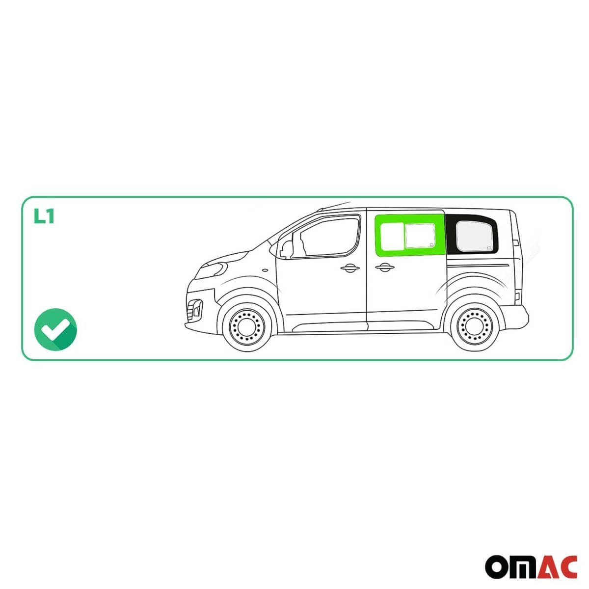 OMAC Seitenfenster Schiebefenster Fiat Scudo L1 ab Bj. 2022 Schiebetür Links OMAC Seitenfenster Schiebefenster Fiat Scudo L1 ab Bj. 2022 Schiebetuer Links - A050799