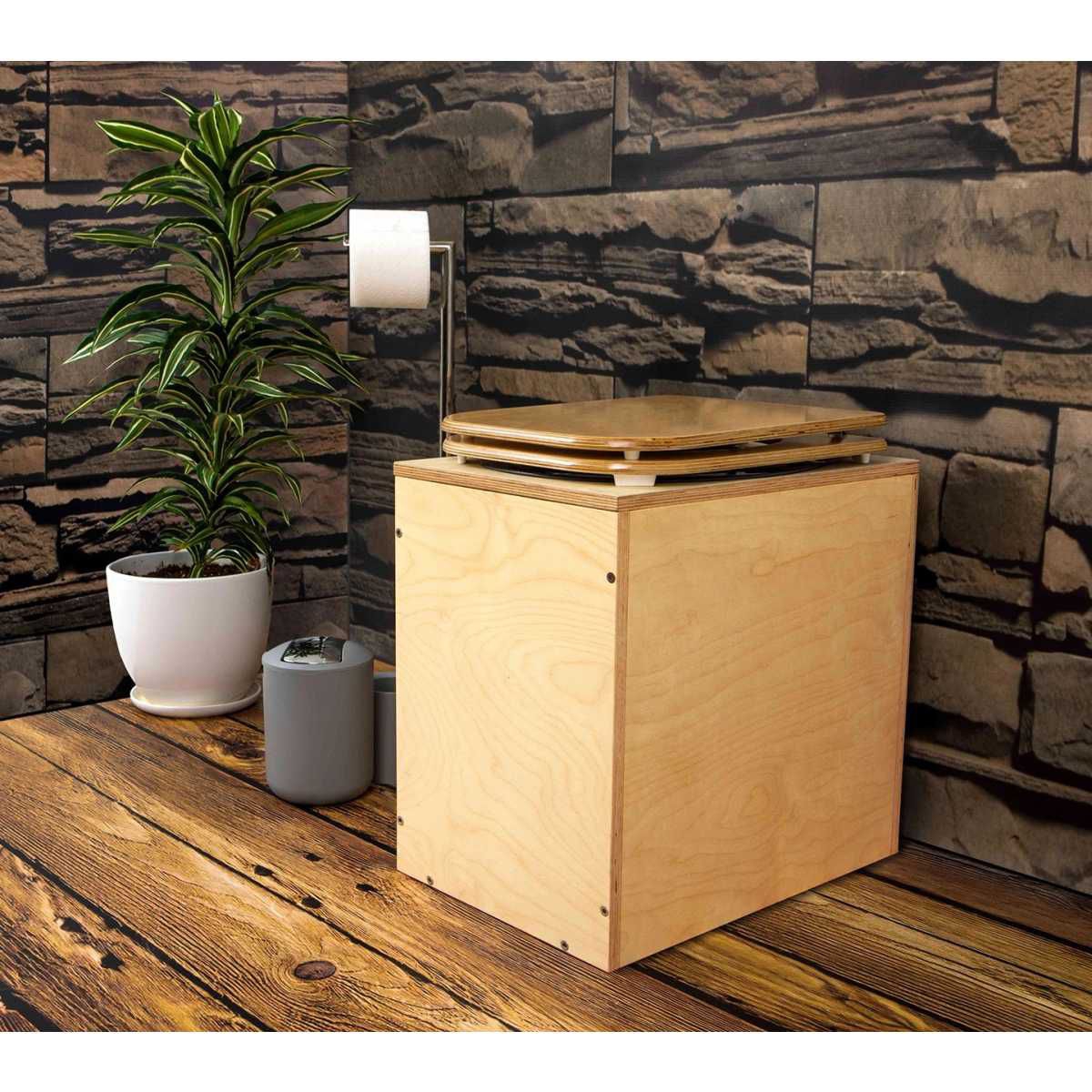 TROBOLO TeraBloem mit Holzsitz Trenntoilette - S5XX1392