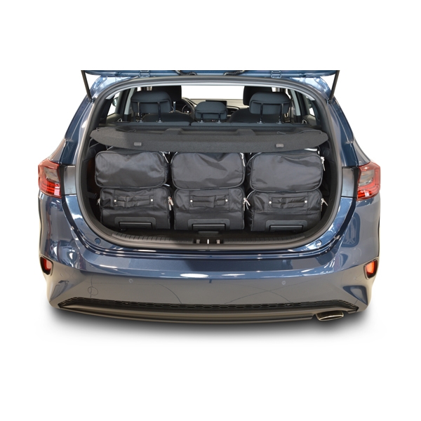 Car Bags K12101S Kia Ceed Bj- 19- m- verstellb- Ladeboden in oberer Pos- Reisetaschen Set- Auf Ihr Auto massgeschneidert- Das Original