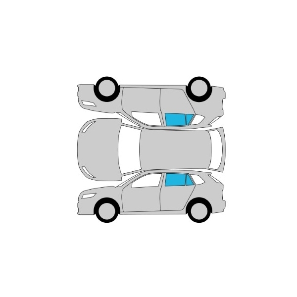 Sonnenschutz Tueren hinten Magnetisch Audi A6 C8 4-Tuerer 2018- Trokot AUD-2066-02