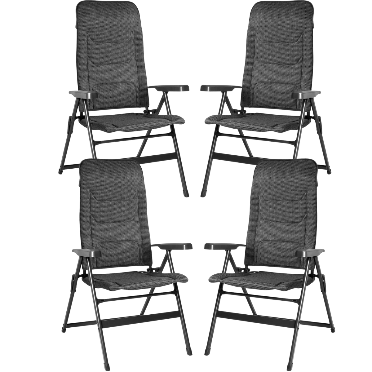 BRUNNER Campingstuhl ARAVEL VITACHIC 3D - L Salt-Pepper 4er-Set - 0404065N.C42L