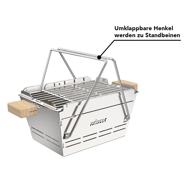 Knister Grill Premium Holzkohlegrill Edelstahl