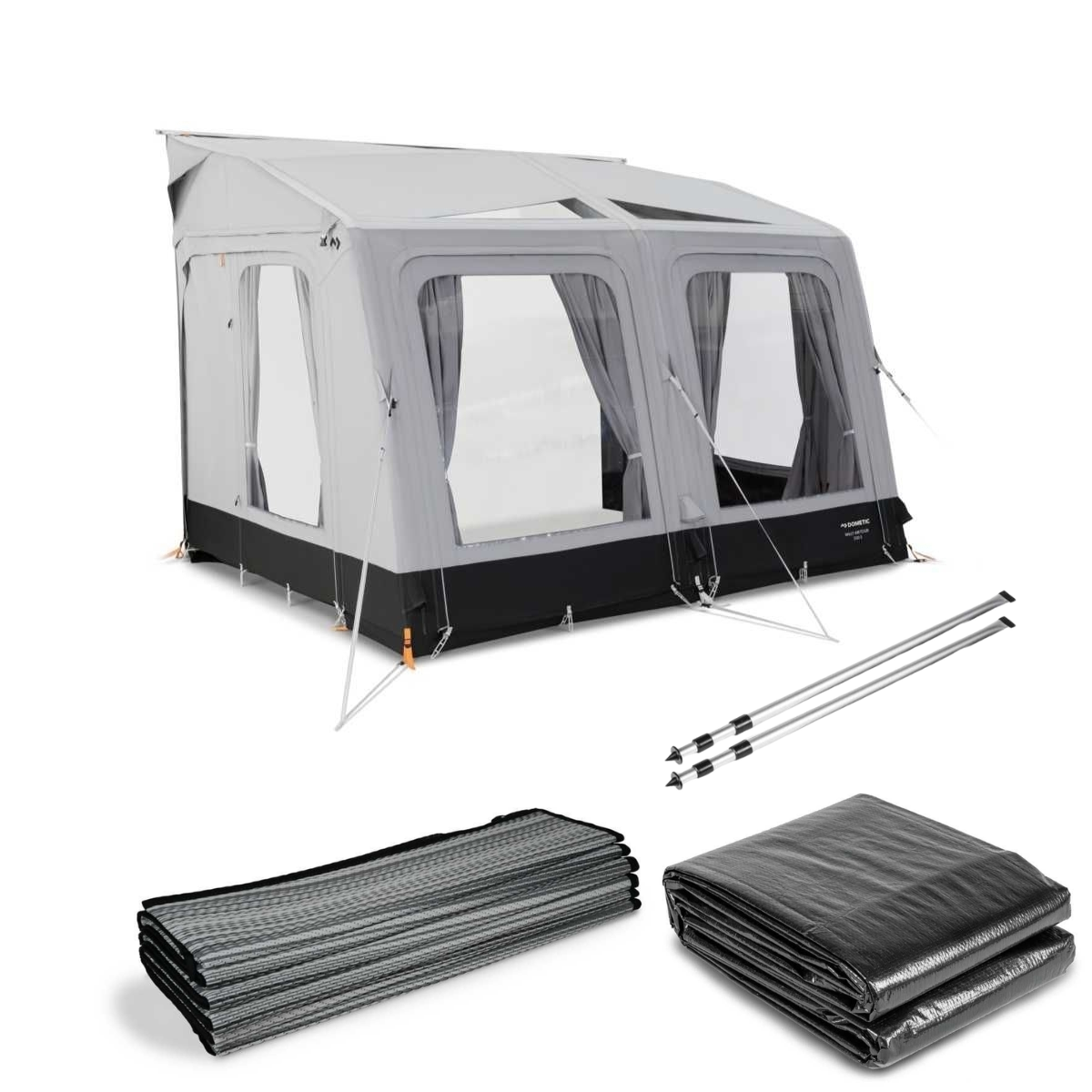 DOMETIC aufblasbares Vorzelt Rally AIR Tour 260M- 260 x 250 cm- Anbauhoehe 265-295 cm - CampingFactory-Starter-Edition