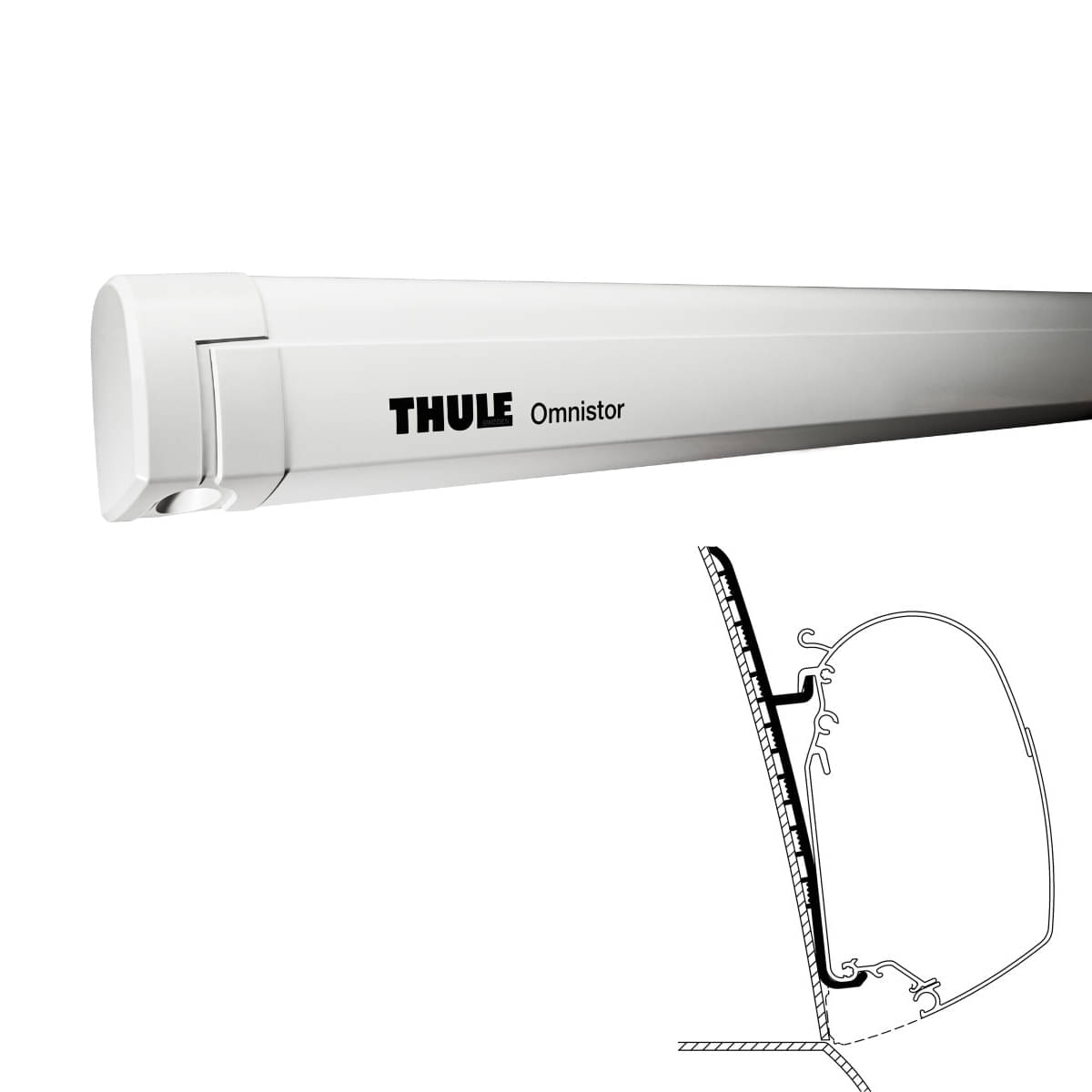 Thule Omnistor 5200 -4-02x2.50- - 301053 - Markise THULE Omnistor 5200 Mystic grau 400 cm Gehaeuse weiss