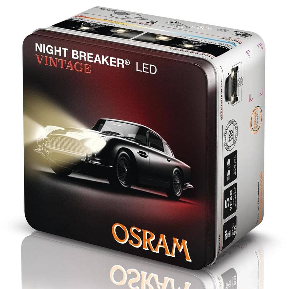 OSRAM NIGHT BREAKER® LED VINTAGE H4 - R2 Adapter Fern- und Abblendlichtlampe 2er-Set - 64193DWNBVNT-2MB