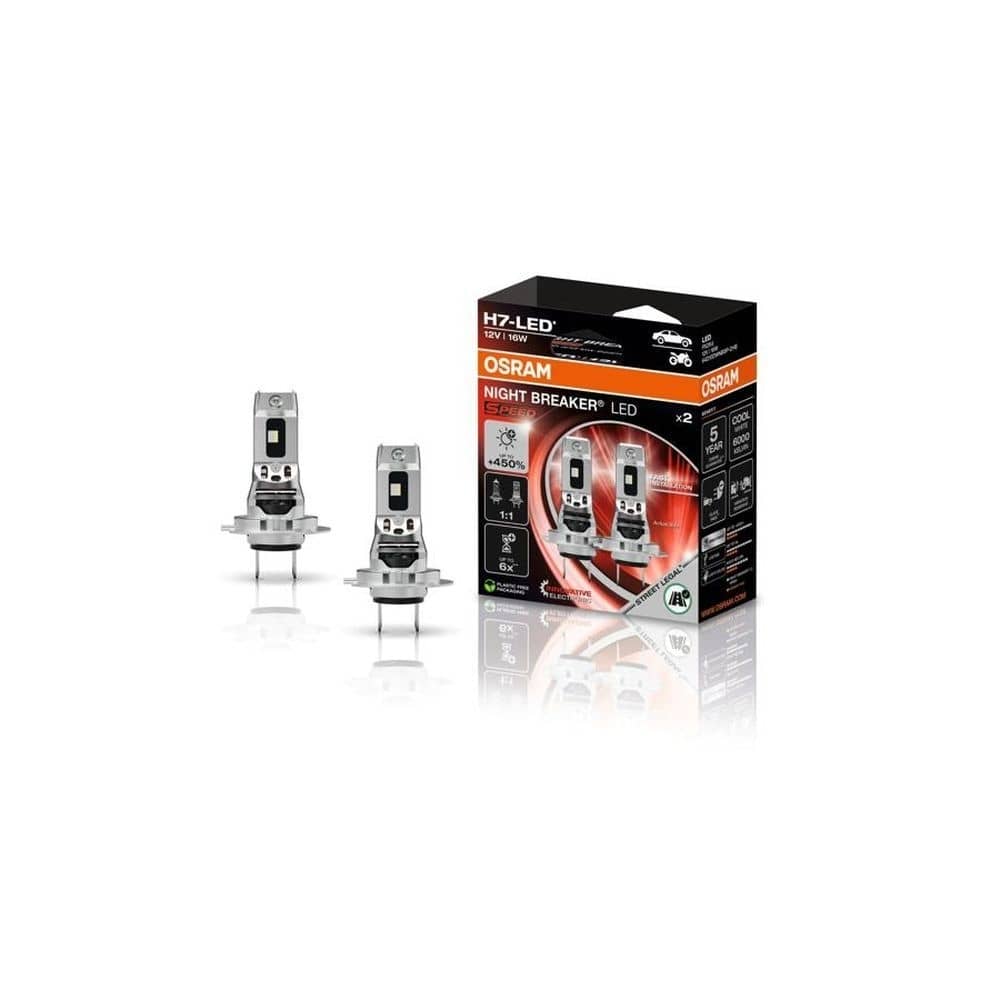 OSRAM NIGHT BREAKER® LED SPEED H7 450 Fern- und Abblendlichtlampe 2er-Set - 64210DWNBSP-2HB