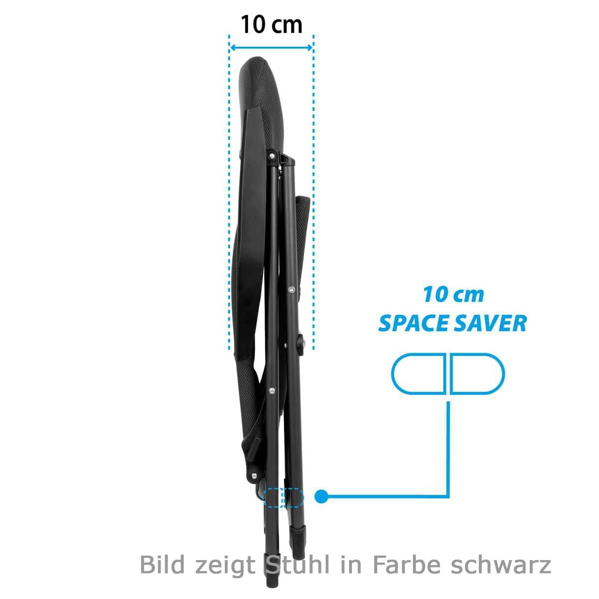 BRUNNER Campingstuhl SKYE 3D RT Grau 3er-Set - Rolltisch TITANIUM AXIA 4 122x76 cm - 0404060N.C06 0406098N
