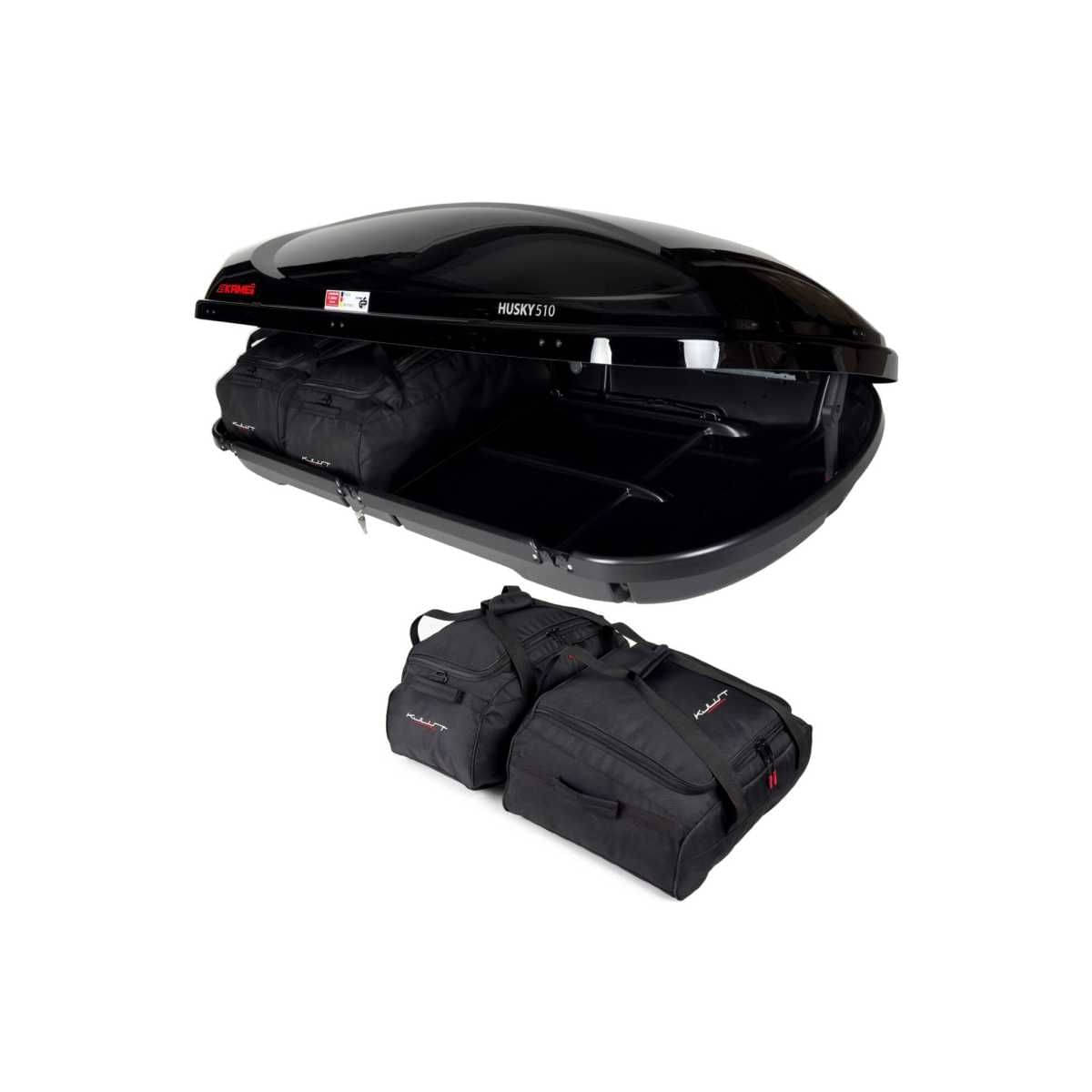 KJUST Dachboxen Taschen Set fuer Dachbox KAMEI HUSKY 510 4er-Set - 13133