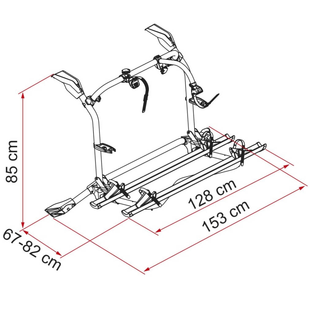 FIAMMA Carry Bike VW T6 Pro Deep Black schwarz Fahrradtraeger fuer 2 Fahrraeder - 02096M08A