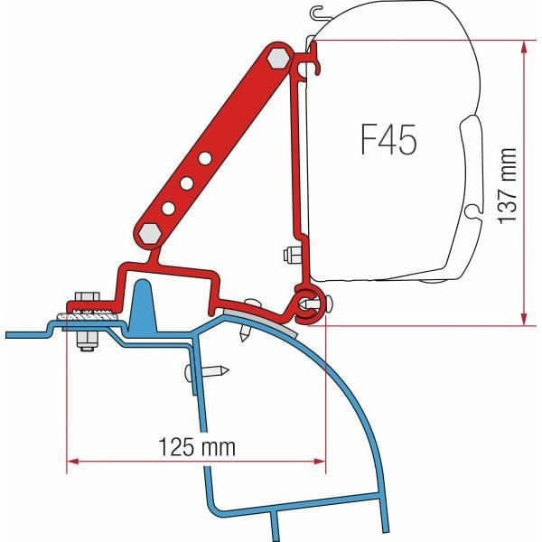 FIAMMA Adapter Kit Renault Master H2 ab Modelljahr 1998 fuer Markise F45 ZIP 98655-681