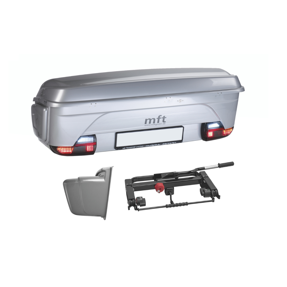 MFT 1500 BackBox silber Heckbox mit BackCarrier Tragemodul euro-select und Einsatz breit