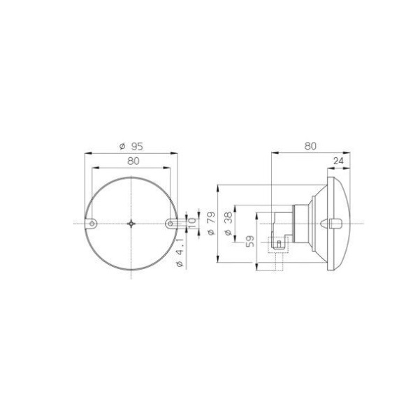 JOKON Typ L710 Rundleuchte Blinkleuchte hinten Ø 95 mm 13-1019.500