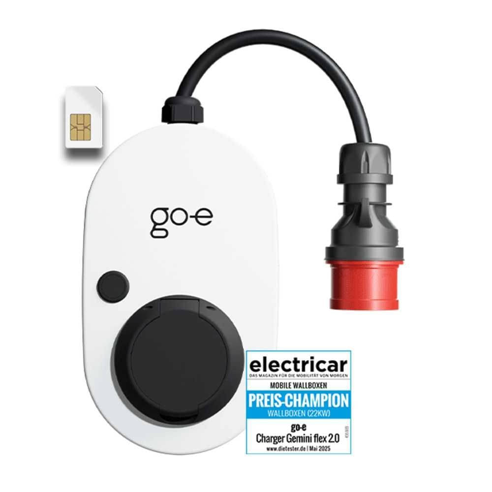 go-e Wallbox Charger Gemini flex 2.0 11 kW- 16 A- 3-phasig - CH-05-11-01