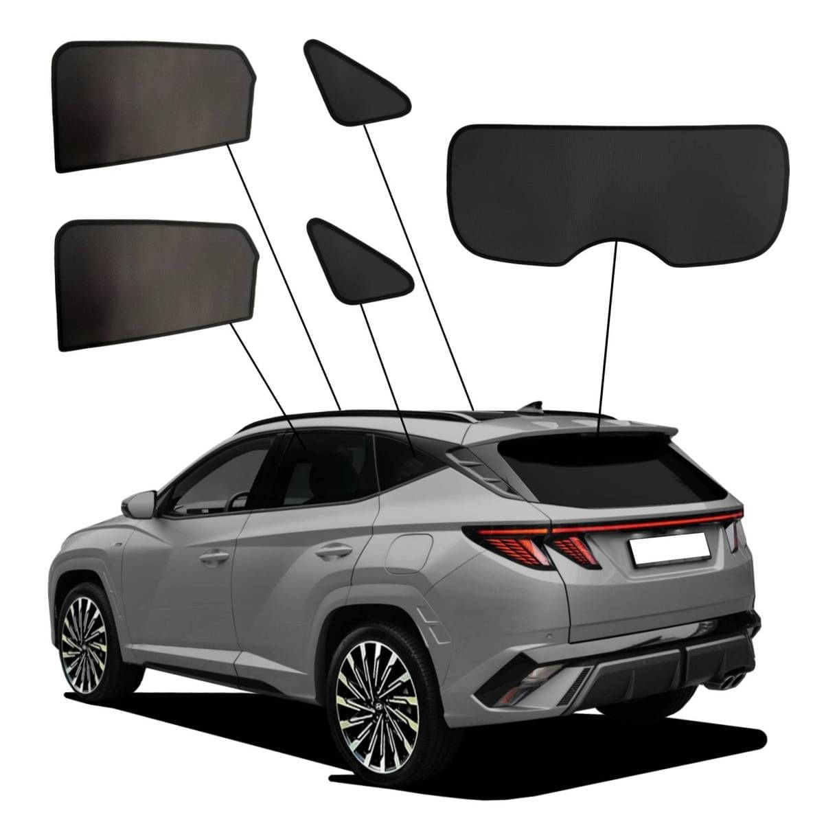 WINDESA SunClip Sonnenschutz & Sichtschutz Hyundai Tucson ab Bj. 2020 Set ABC WINDESA SunClip Sonnenschutz - Sichtschutz Hyundai Tucson ab Bj. 2020 Set ABC - sun-10458abc