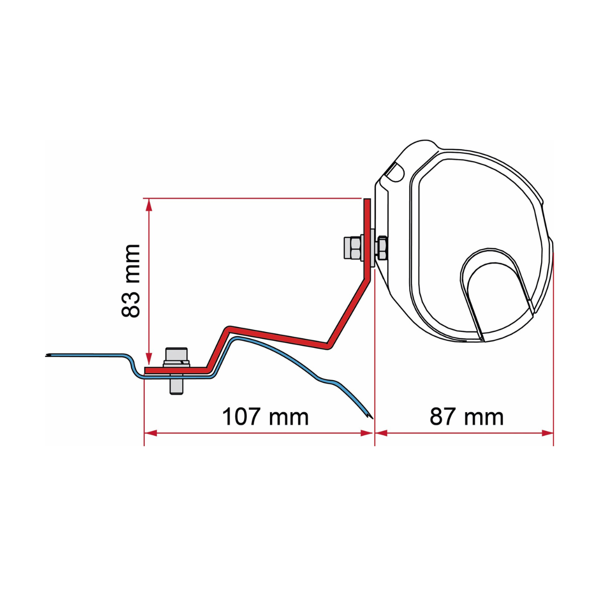 FIAMMA Adapter Kit MB Viano-Vito -V-Klasse-Marco Polo Bj. 2003-2013 fuer Markise F35-F35 Pro 98655R887