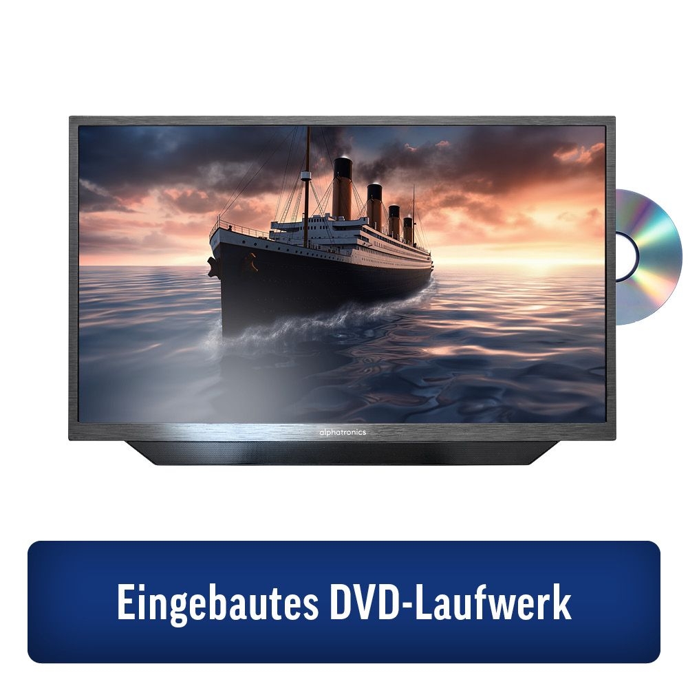 ALPHATRONICS SLA-24 DW SMART TV 24- -60 cm- Triple Tuner- DVD- BT 5.0- schwarz - 990978