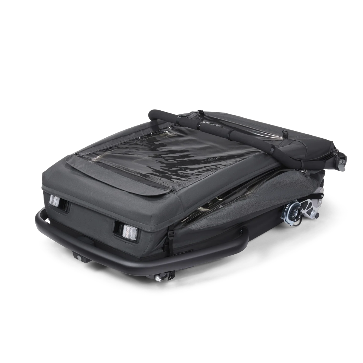 CROOZER Kinderfahrradanhaenger Kid Yuuna Moonlight Black mit 2 Babyliegen - 121001124 122000024