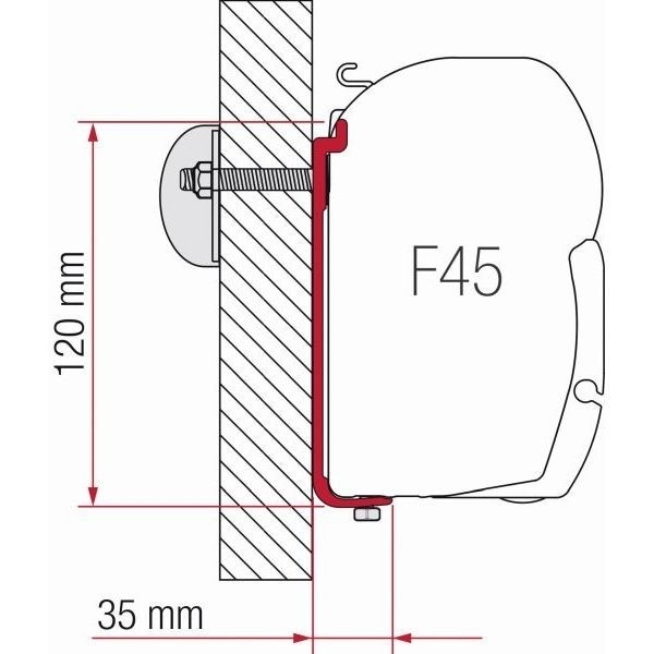 FIAMMA Adapter AS 400 fuer Markise F45 ZIP 98655-505