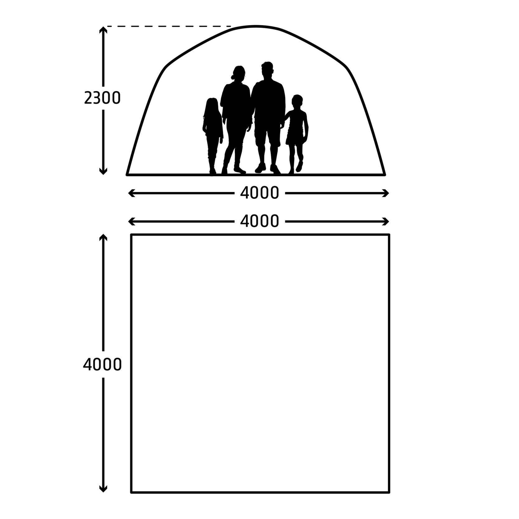 Kampa AIR Shelter 400 aufblasbarer Pavillon