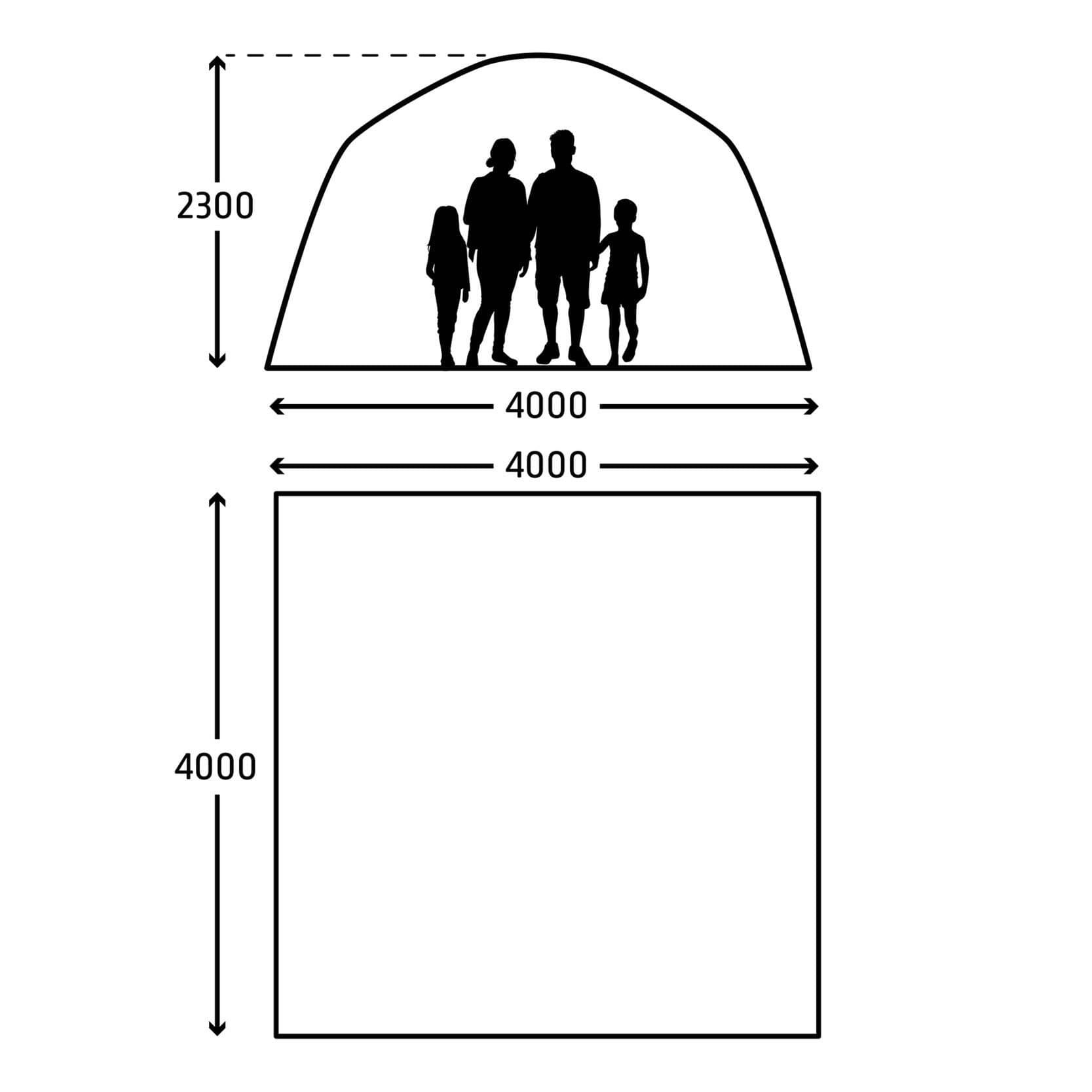 Kampa AIR Shelter 400 aufblasbarer Pavillon
