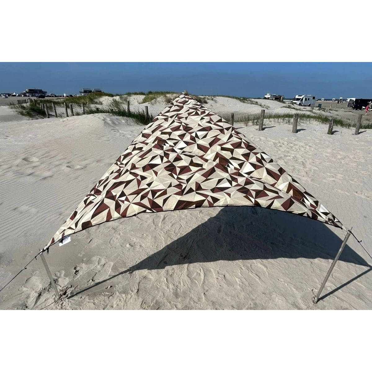 BENT Verbindbares Sonnensegel TC-Zip-Canvas Single Nature Druck Earth - RV Schwarz - 50241