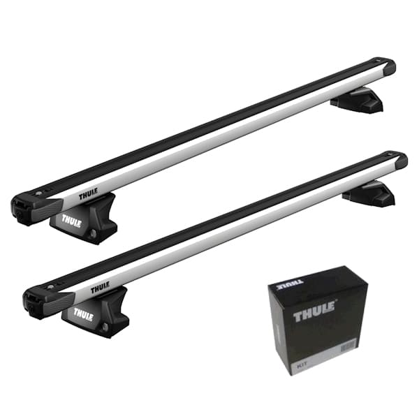 THULE Dachträger Evo SlideBar 7106 891 6265 Kompletter THULE Dachtraeger Evo mit ausziehbaren SlideBar Aluschienenprofilen