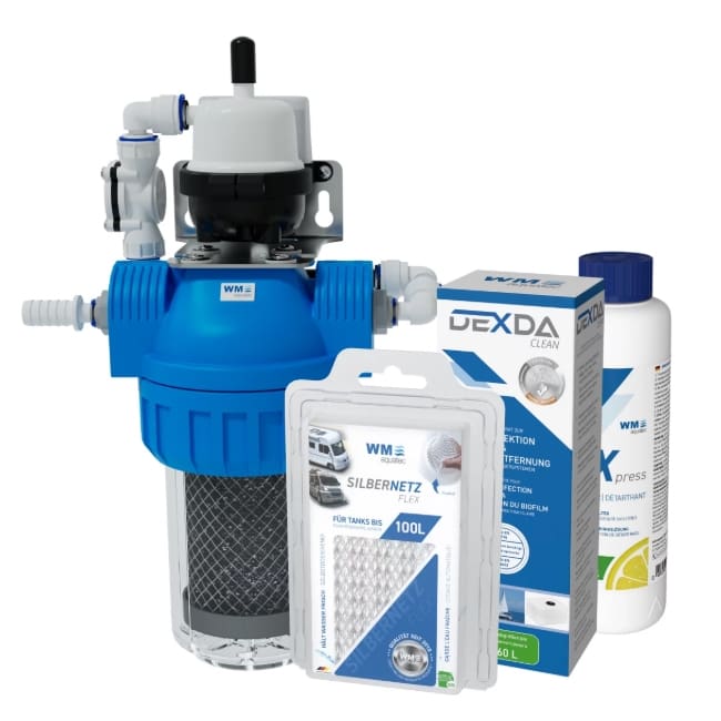 WM AQUATEC Komplett-Loesung Wasserhygiene UV-8 ECO fuer Tanks bis 100 Liter - UV-8-ECO-KLW100