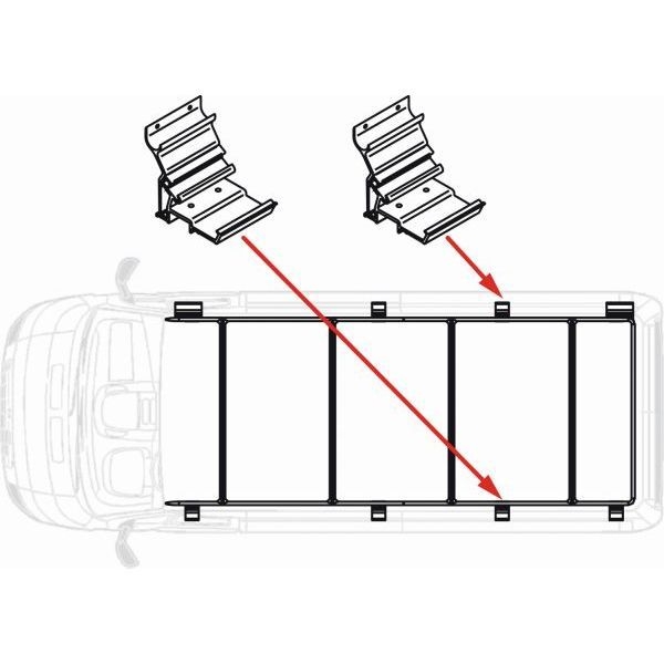 Halterung FIAMMA Kit ROOF-RAIL Ducato Extra 16-5 cm