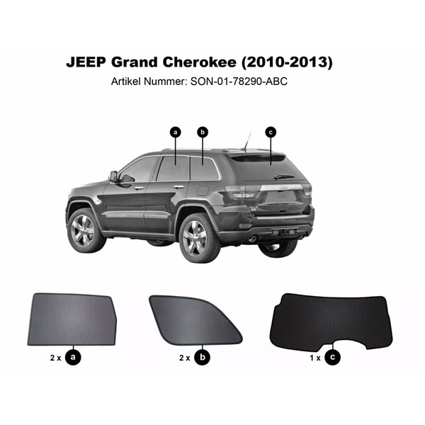 Sonniboy ClimAir Sonnenschutz JEEP Grand Cherokee Typ WK 2010-2013