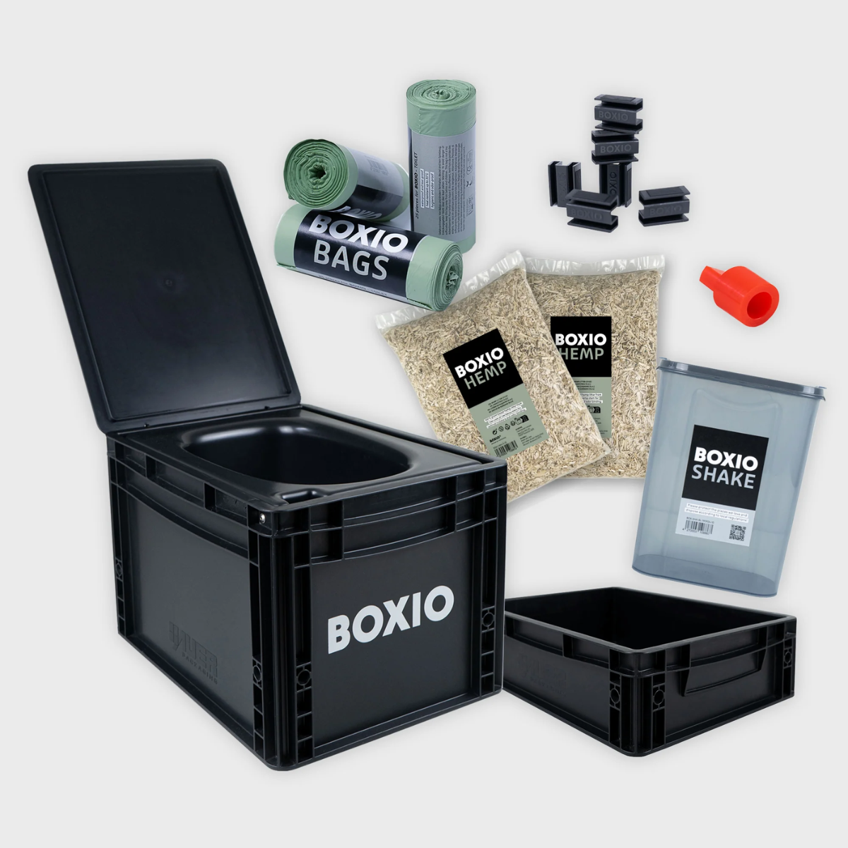 BOXIO - TOILET Max+ Scheidingstoilet Compleetpakket BOXIO - TOILET Max- Trenntoilette Komplettset - BOX-TOI-BL-403027-MAX-