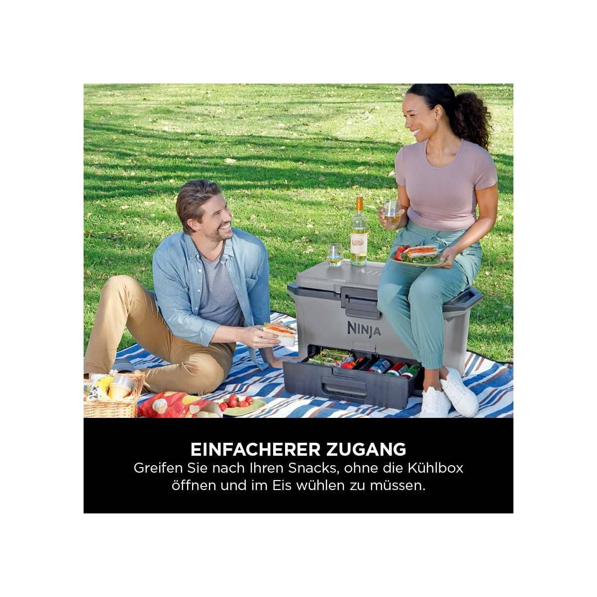 NINJA FrostVault 47L Kuehlbox mit Trockenzone- Schiefergrau - FB151EUGY