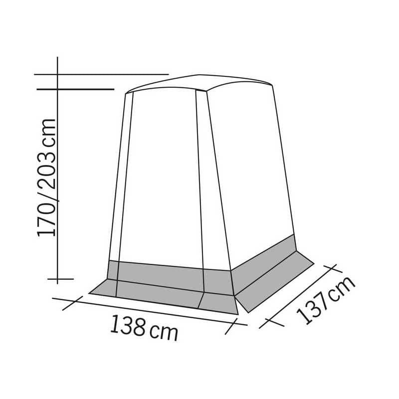 REIMO TENT Heckzelt VERTIC fuer VW Caddy ab Bj. 2004 - 93792