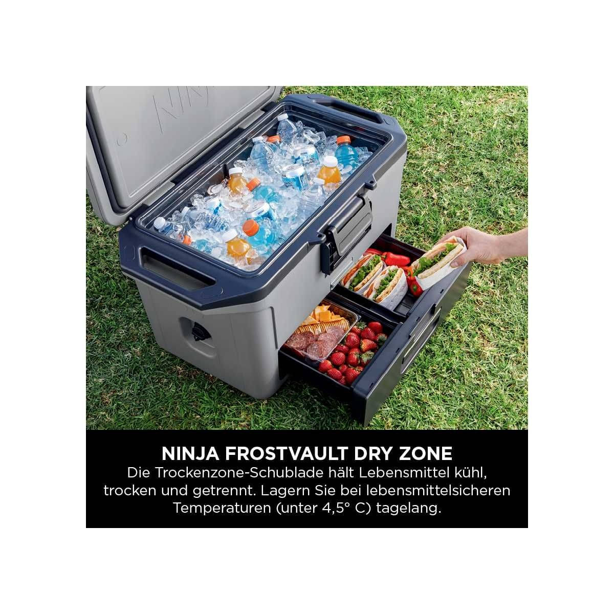 NINJA FrostVault 47L Kuehlbox mit Trockenzone- Schiefergrau - FB151EUGY