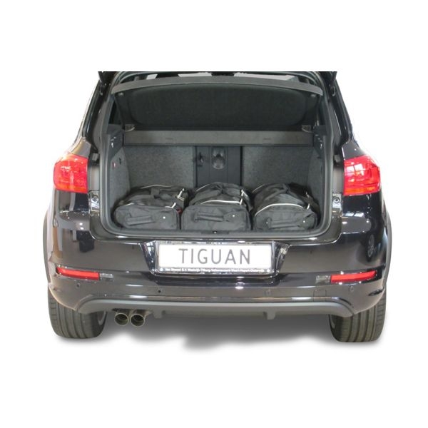 Car Bags V11001S VW Tiguan SUV Bj- 07-15 tiefer Ladeboden - Reisetaschen Set- Auf Ihr Auto massgeschneidert- Das Original