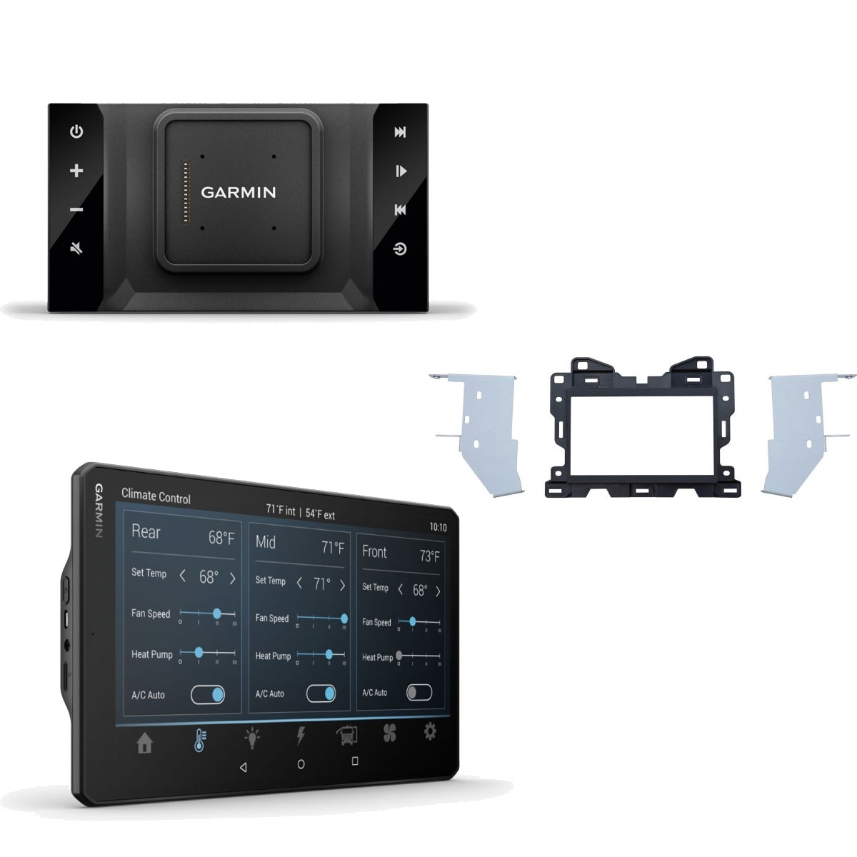 Komplettset GARMIN VIEO RV52 mit 10 Zoll Display fuer MB Sprinter 2006-2018 - Dock- Bedienteil und Montagekit