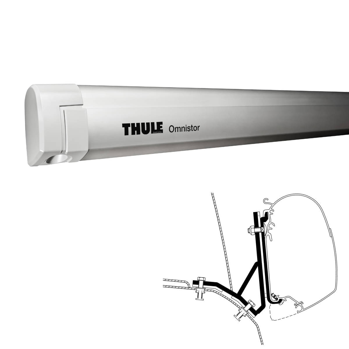 Thule Omnistor 5200 -2-62x2.00- - 301123 - Markise THULE Omnistor 5200 Mystic grau 260 cm Gehaeuse eloxiert