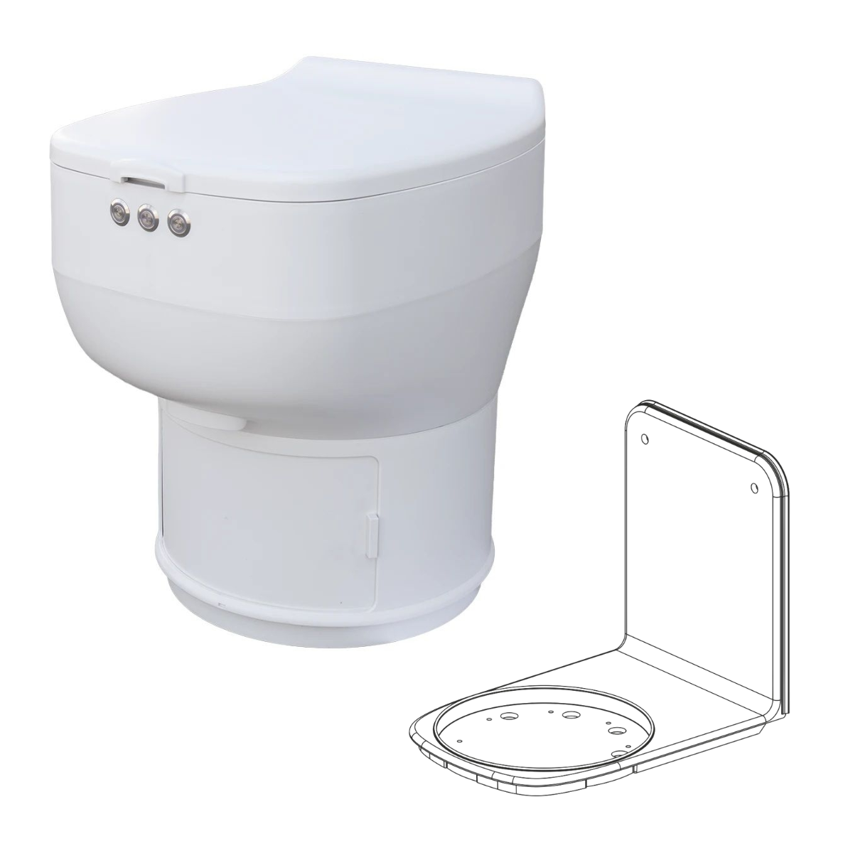 LooSeal Toilette ELITE Verschweisser-Toilette mit L-Adapter M -Dometic CT 4000er-Serie- VT-LS-004 ZH210