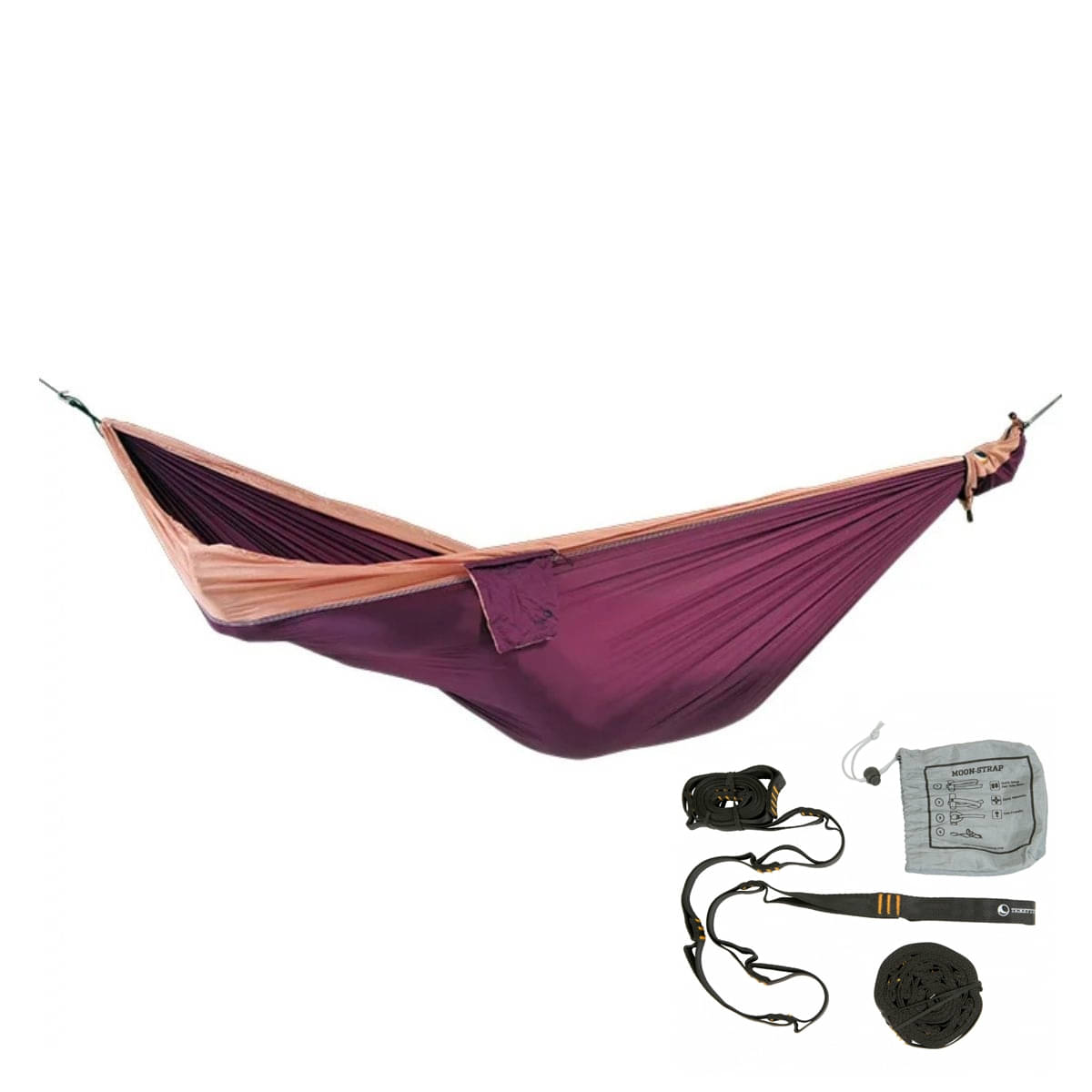 TICKET TO THE MOON Original Hammock Hängematte Plum / Peach inkl. Moon Straps TICKET TO THE MOON Original Hammock Haengematte Plum - Peach inkl. Moon Straps - TMO7876 TMSTRAP